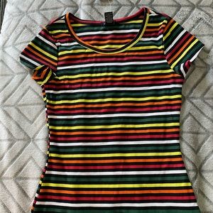 Multicolor striped top